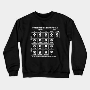 Elementary table of particles (Text in white) Crewneck Sweatshirt